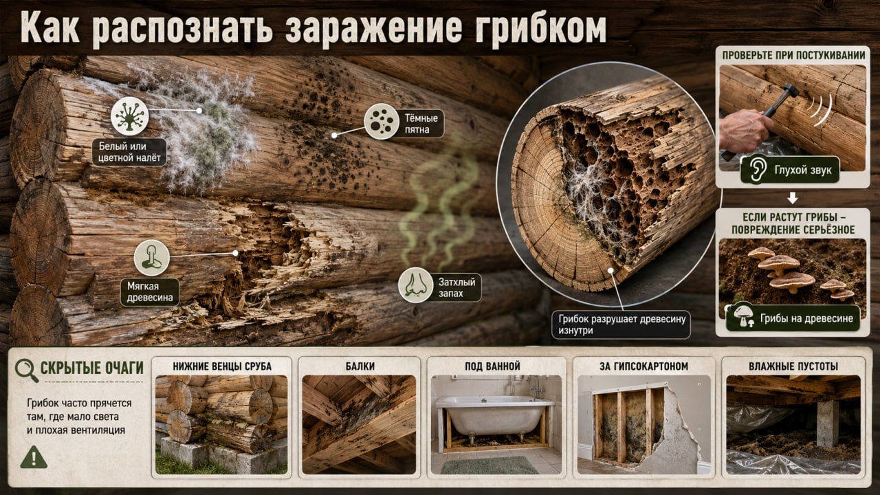Как распознать заражение: внешние признаки, запах и скрытые очаги